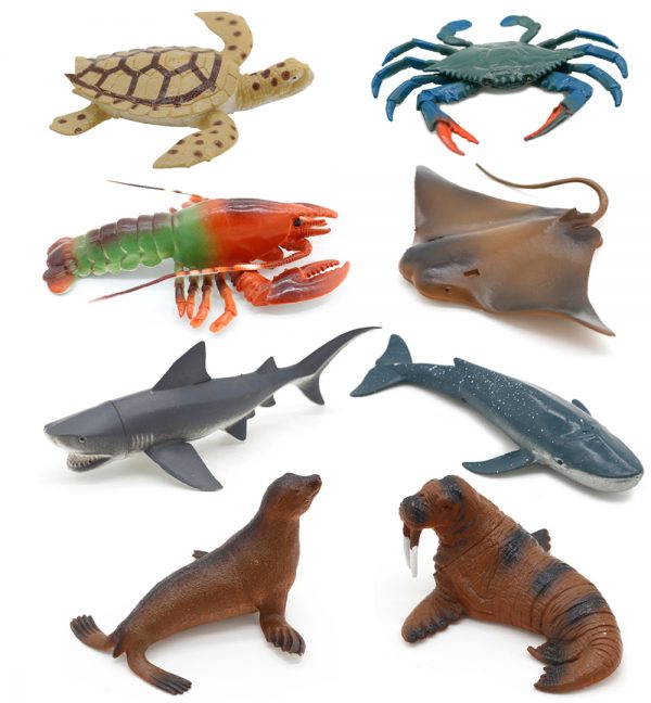 PVC hollow crab lobster tortoise shark model deep ocean animal