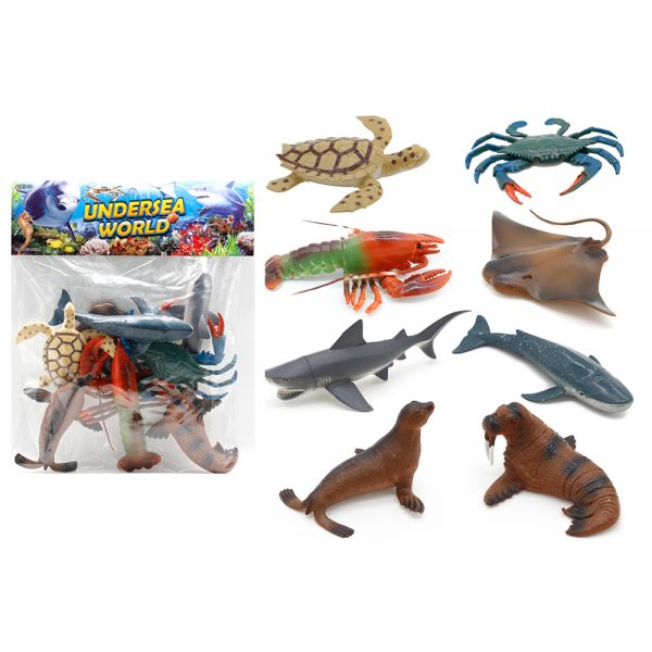 PVC hollow crab lobster tortoise shark model deep ocean animal