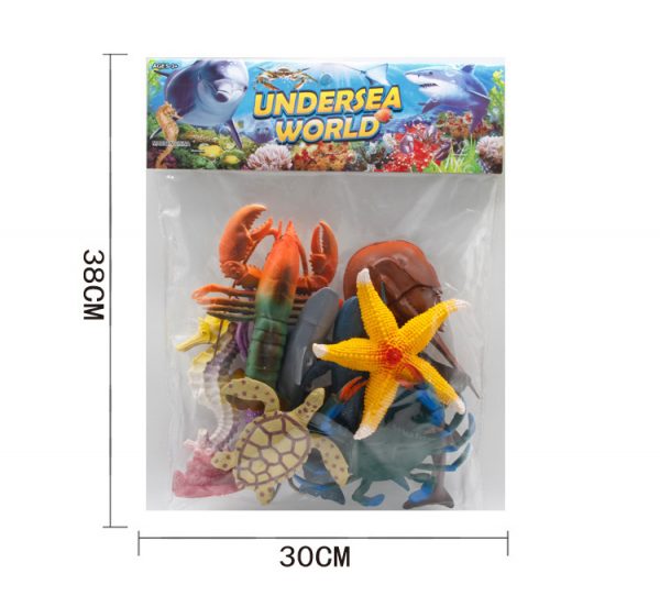 Realistic hollow PVC sea animal creatures toys set