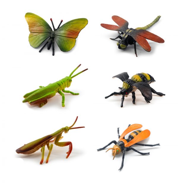 Dragonfly bee mantis grasshopper butterfly figure toy plastic insect model toy