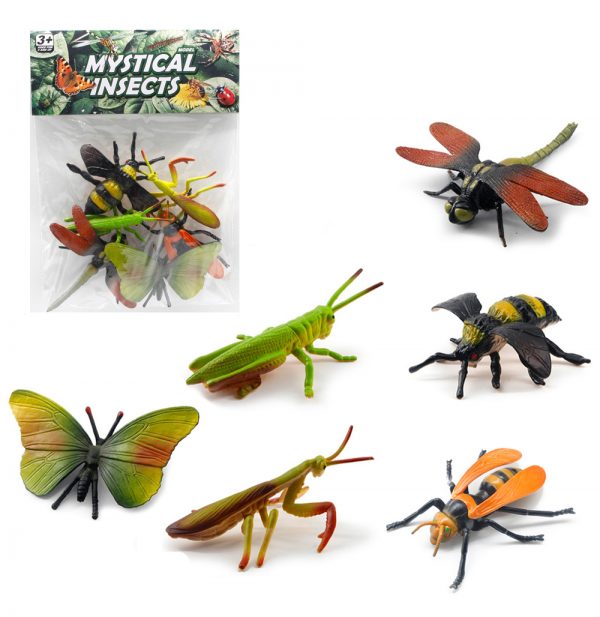 Dragonfly bee mantis grasshopper butterfly figure toy plastic insect model toy