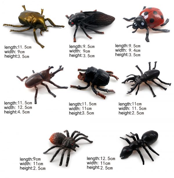 PVC insect spider ant model plastic beatle model toy