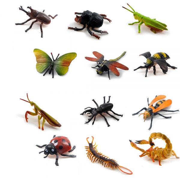 Vivid 12 kinds mixed packaging plastic scorpion insects toys
