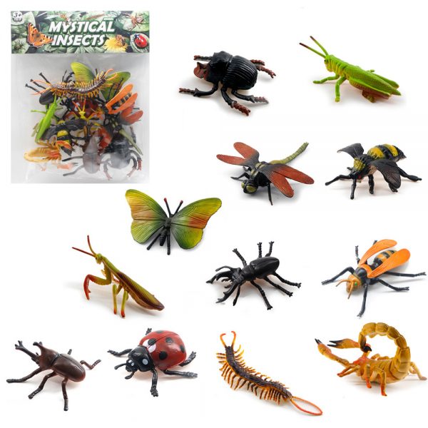 Vivid 12 kinds mixed packaging plastic scorpion insects toys