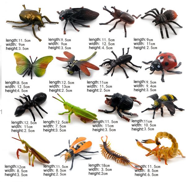 Realistic PVC mantis scorpion centipede butterfly model plastic toys