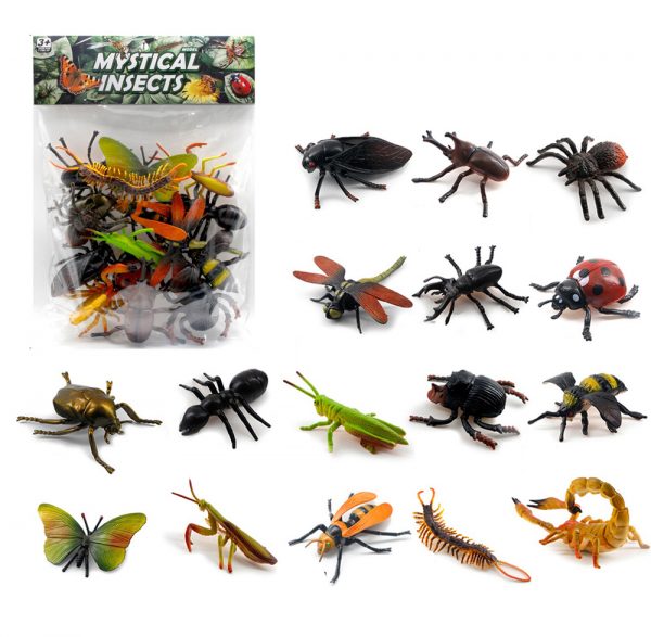 Realistic PVC mantis scorpion centipede butterfly model plastic toys