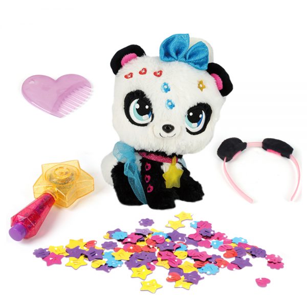 Cotton filled panda model cartoon stuffed&plush toy animal