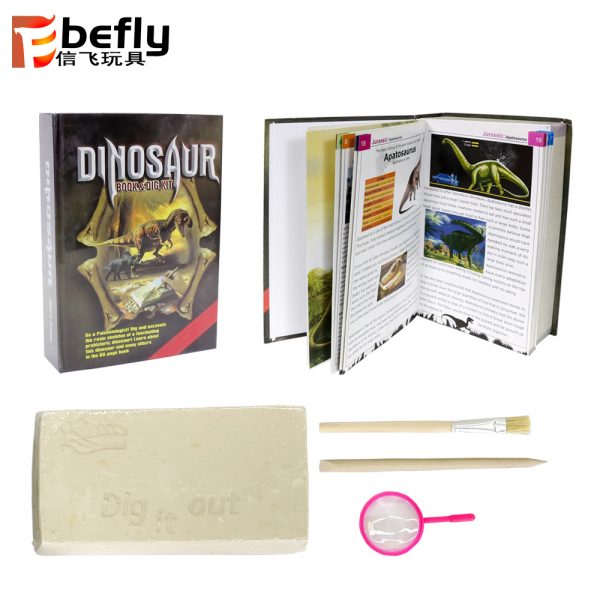 STEM kids learning archaeological kit dig it out toy with book
