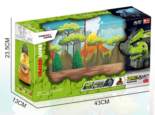 1:14 boys birthday gift plastic dinosaur car rc excavator toy