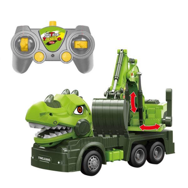 1:14 boys birthday gift plastic dinosaur car rc excavator toy