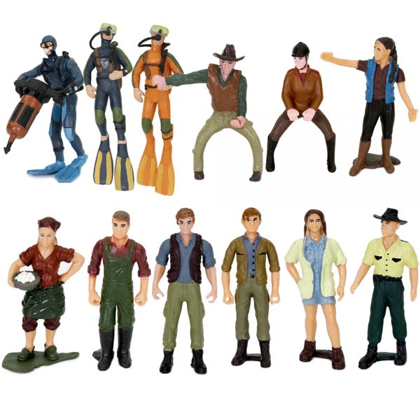 PVC simulation statue farmer diver solid action figure
