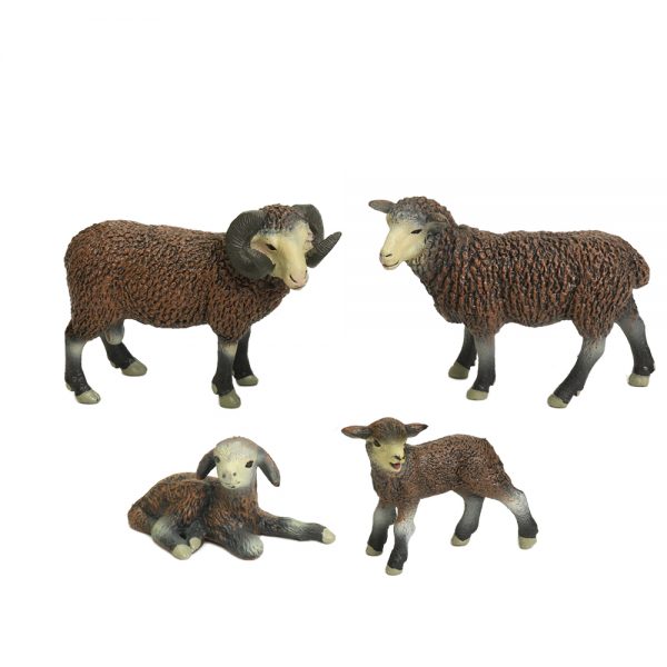 Solid PVC black sheep model farm animals high quality plastic toys
