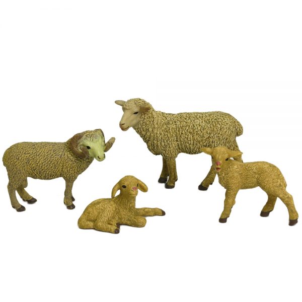Solid PVC black sheep model farm animals high quality plastic toys