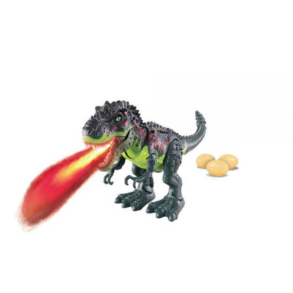 Spray light rc plastic toy laying eggs dinosaur