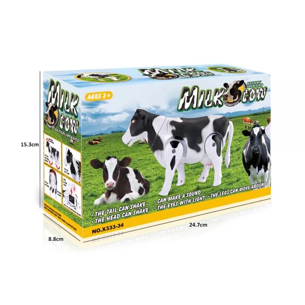 Toddler farm animal plastic battery operated cow toy