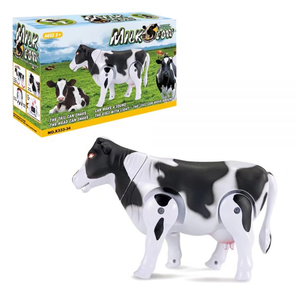 Toddler farm animal plastic battery operated cow toy