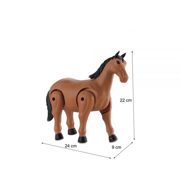 Battery operated walking animal figure electric toy plastic horse