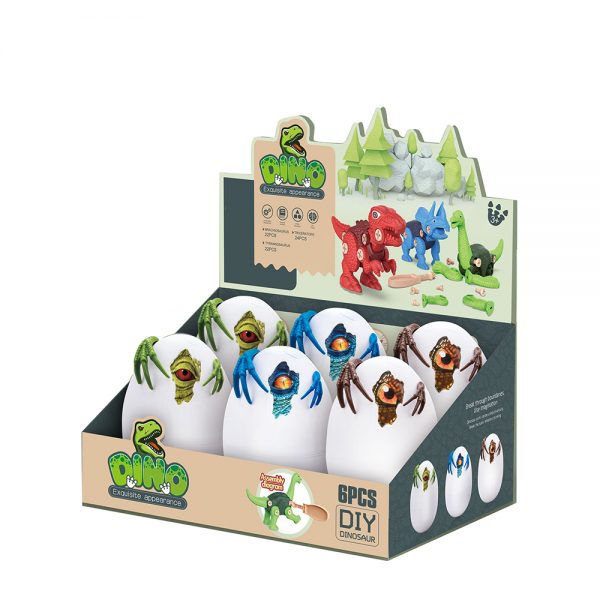 Egg packaging plastic dinosaur diy take apart toys