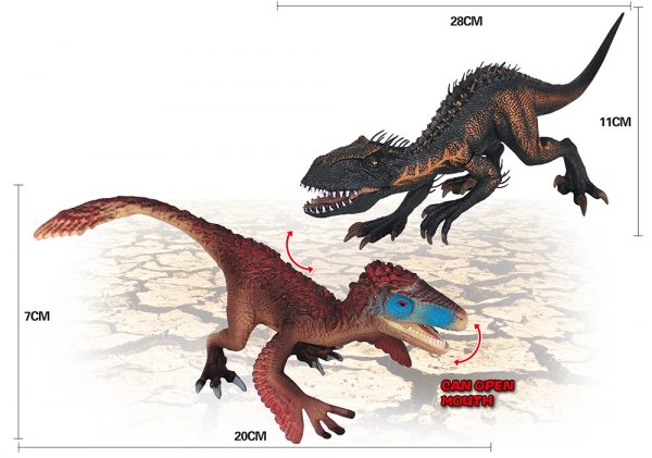 2 kinds indominus rex Movable jaw solid PVC plastic figure dinosaur toy