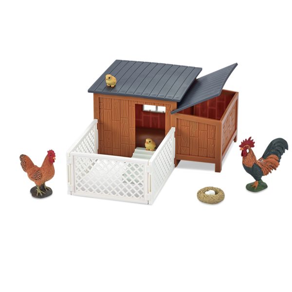 Solid realistic chicken grow up farm animal model toy