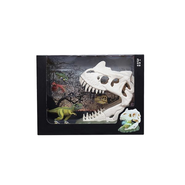 PVC model dinosaur skeleton with spray
