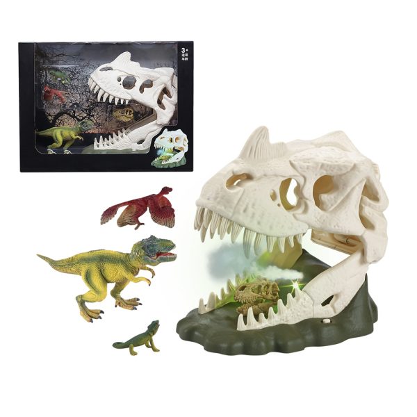 PVC model dinosaur skeleton with spray