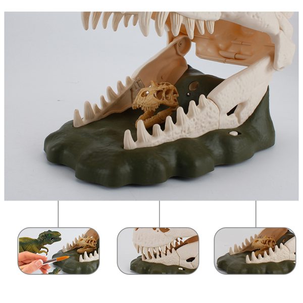 PVC model dinosaur skeleton with spray