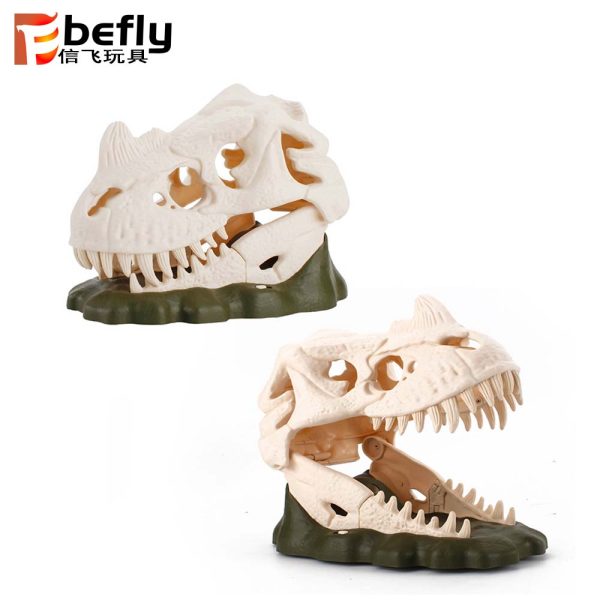 PVC model dinosaur skeleton with spray