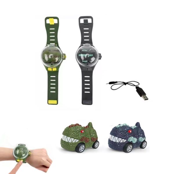 USB Charging dinosaur remote control toy car watch mini electric car racing