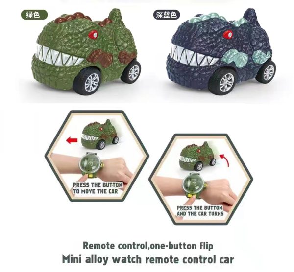 USB Charging dinosaur remote control toy car watch mini electric car racing