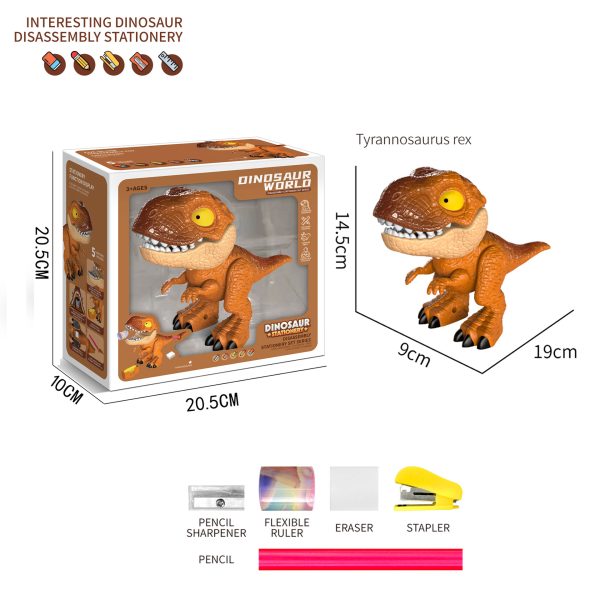5 In 1 Carnotaurus Dino Model Set Cartoon Stationery Set
