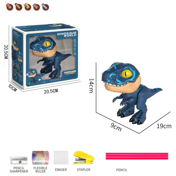 5 In 1 Carnotaurus Dino Model Set Cartoon Stationery Set