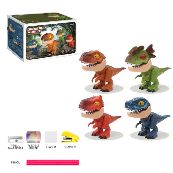 5 In 1 Dino Model Set Cartoon Stationery Set