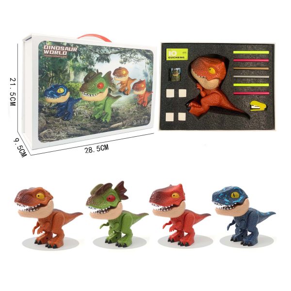 5 In 1 Dino Model Set Cartoon Stationery Set