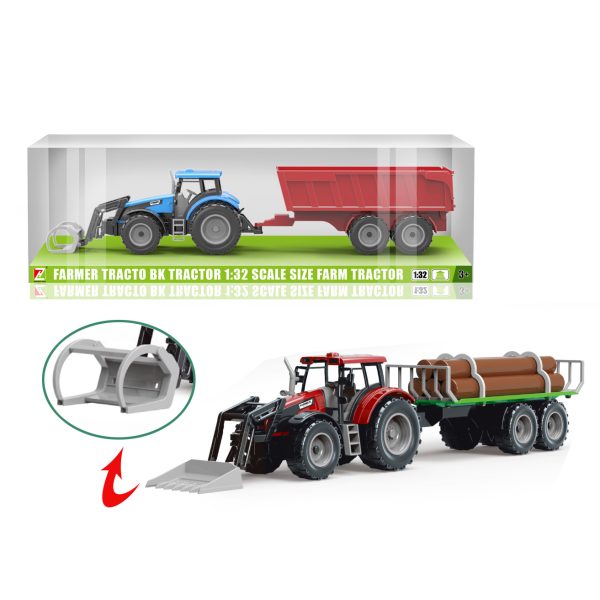 Vivid Figure 1:32 Scale Inertia Wooden Toy Farm Tractors