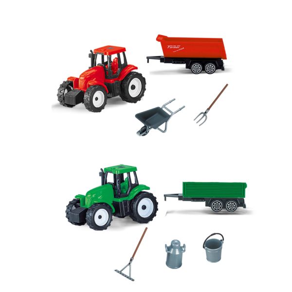 Two Style Simulation Model Mini Farm Tractor Toys With Tools