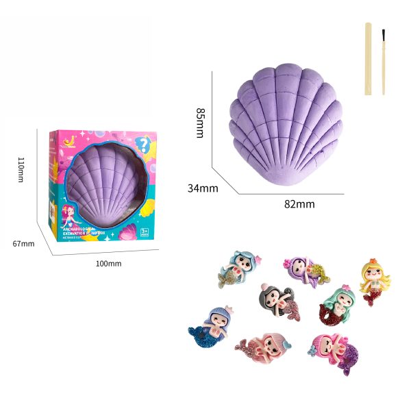 Sea Conch Shells Mermaid Model DIY Dig It Out Excavation Kit