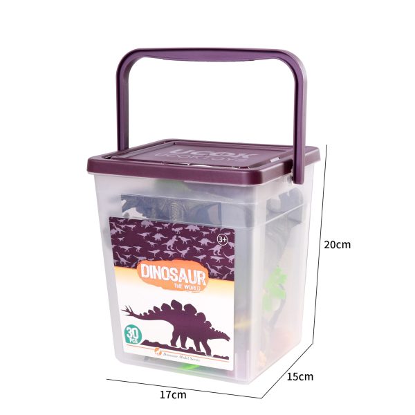 5-7 Inch Prehistoric Dinosaurios World 21PCS PVC Bucket Dinosaur Toys