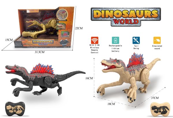 2.4G Simulation Walking RC Spinosaurus Remote Control Dinosaur Toys With Light and Sound