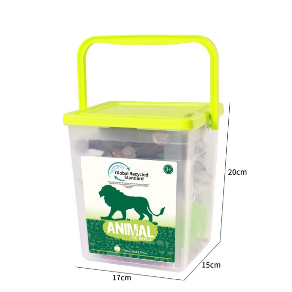 24PCS Bucket Animal World Assorted Wild Jungle Animals Toy