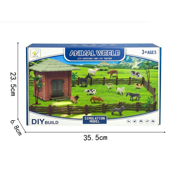 32pcs diy realistic mini toys wild animal kingdom model set