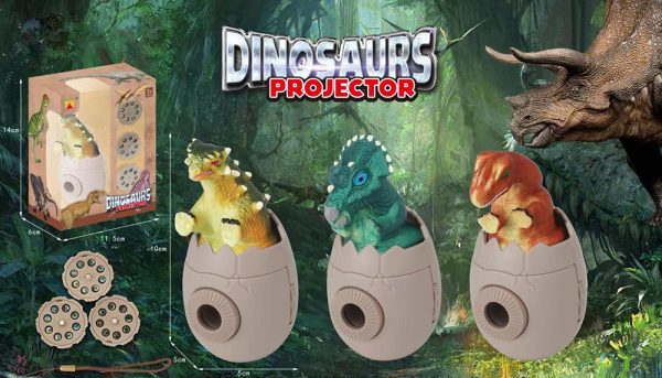 Plastic led light dinosaur egg projector toy