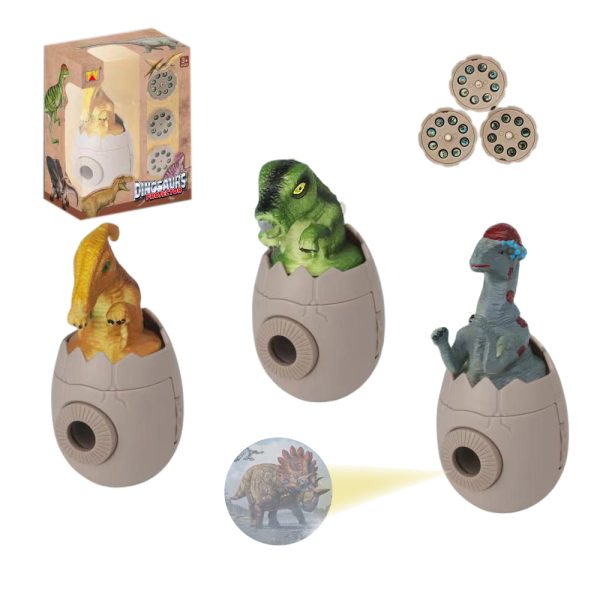 Dinosaur egg kids projector toy with led light