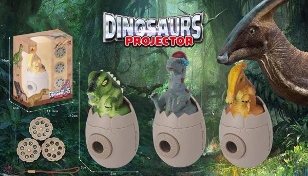 Dinosaur egg kids projector toy with led light