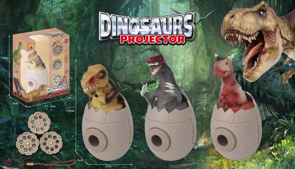 Plastic led light dinosaur egg projector toy