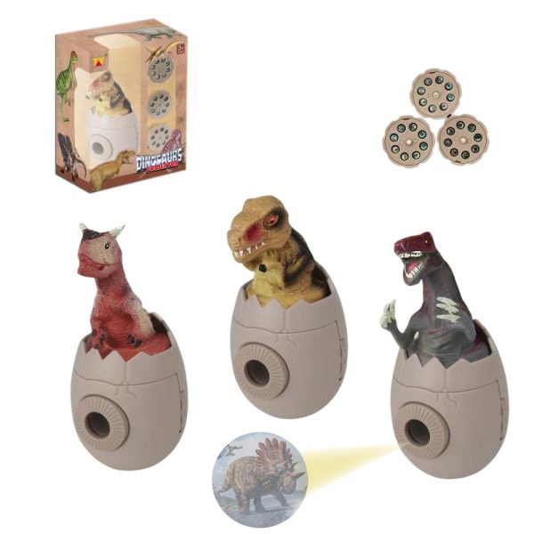 Plastic led light dinosaur egg projector toy