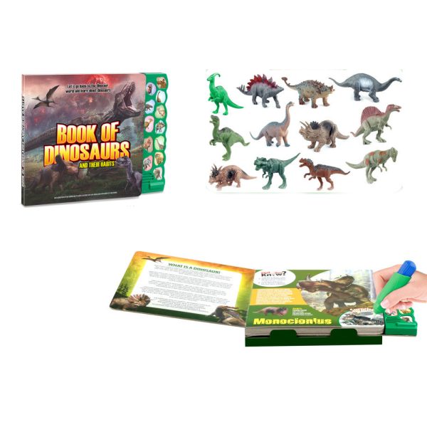 with water painting pen botton sound water painting educational dinosaur book