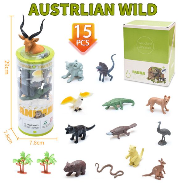Animal head packaging tube mini plastic polar animal toy