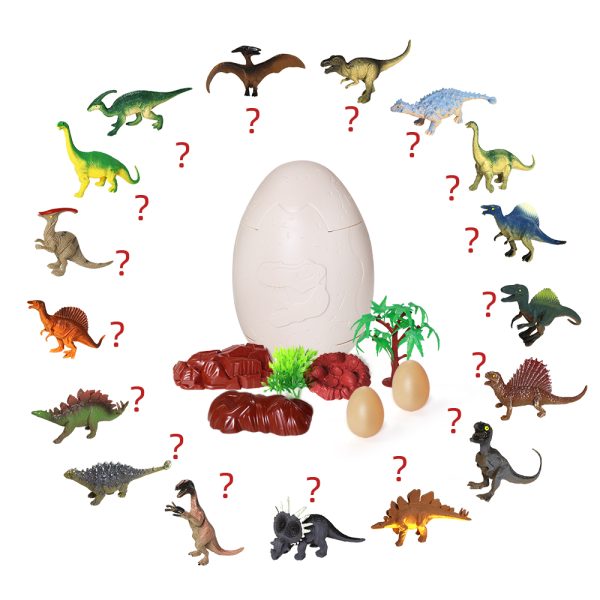 Blind box packaging 2023 Surprise small plastic dinosaur toy set in jumbo jigsaw dino egg