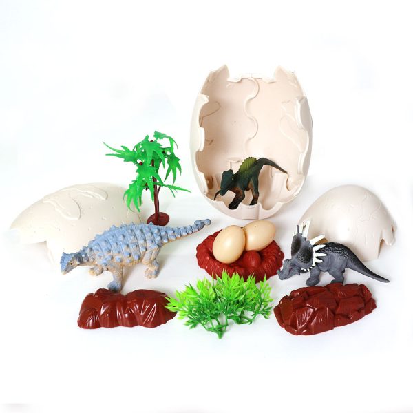 Blind box packaging 2023 Surprise small plastic dinosaur toy set in jumbo jigsaw dino egg